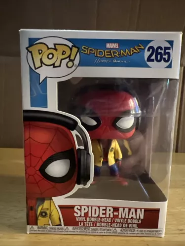Funko Pop Marvel Spider-Man Homecoming #265 Spider-Man With Headphones Used