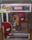 Funko Pop Marvel Split - Peter Parker / SpiderMan Figure (Pop Protector) #1432