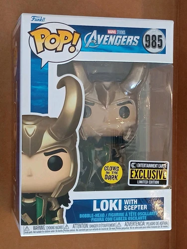 Funko Pop Marvel Studios Loki with Scepter Avengers GITD Entertainment Earth 985