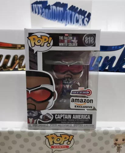 Funko POP! Marvel The Falcon & Winter Soldier-Captain America #818 Amazon Ex NEW