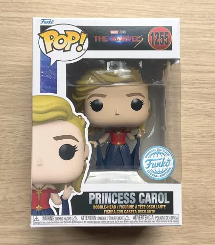 Funko Pop Marvel The Marvels Princess Carol #1255 + Free Protector