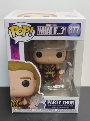 Funko Pop Marvel What If..? Party Thor Bobble-Head Vinyl Figure #877