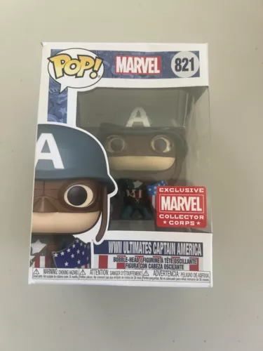 Funko POP! MCC Exclusive WWII Ultimates Captain America #821 - Avengers - Marvel