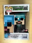 Funko Pop! Minecraft - Steve In Diamond Armor #322 Gamestop + Pop Protector