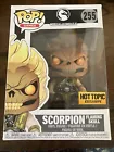 Funko Pop Mortal Kombat X SCORPION Flaming Skull 255 Hot Topic w/protector