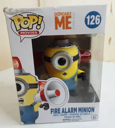 Funko Pop! Movies Despicable Me Fire Alarm Minion #126 Brand New
