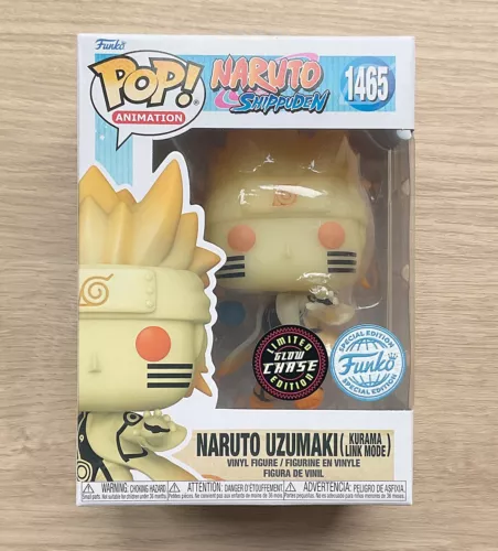 Funko Pop Naruto Shippuden Naruto Uzumaki Kurama Link Mode GITD CHASE #1465