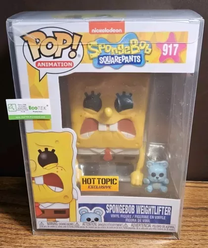 Funko Pop Nickelodeon Spongebob Weightlifter #917 Hot Topic With Protector