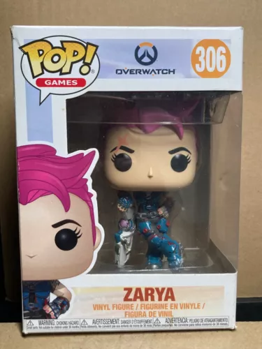 Funko POP Overwatch 306 Zarya DAMAGED taped discolored box