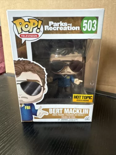 Funko Pop! Parks and Rec - FBI Agent Bert Macklin #503 - Hot Topic Exclusive