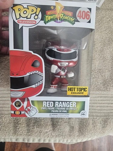 Funko Pop: Power Rangers - Red Ranger #406 Metallic Hot Topic Exclusive