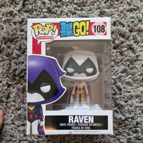 Funko Pop! Raven Teen Titans Go! TV White Variant Hot Topic Exclusive #108
