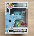 Funko Pop Rick And Morty Hologram Rick Clone GITD #666 + Free Protector