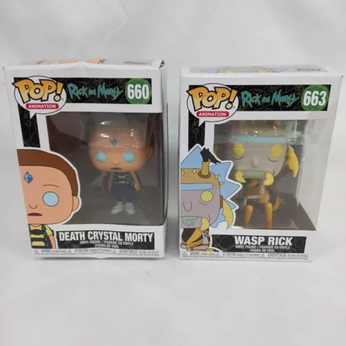 Funko Pop Rick & Morty Figures Death Crystal Morty 660 Wasp Rick NEW RMF44-SJT