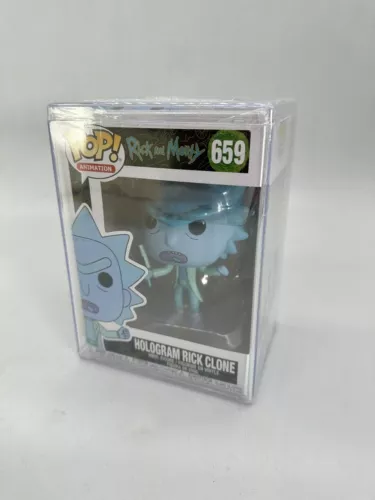 Funko POP! Rick & Morty - Hologram Rick Clone 659 W/ Premium Protector Case