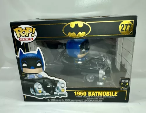 Funko Pop! Rides Batman 80th 1950 Batmobile Anniversary Black Vinyl Figure #277