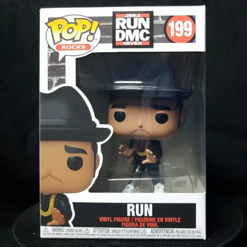 Funko Pop Rocks Hip hop Rap Run DMC JMJ 4ever 199 Run Vinyl Figure + Protector