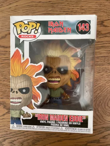 Funko Pop! Rocks Iron Maiden " Iron Maiden Eddie" #143 Vinyl Figure In Box
