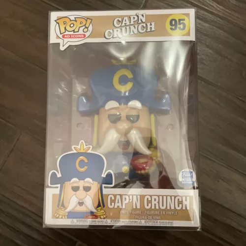 Funko Pop Shop 10" Captain Cap'n Crunch Ad Icons #95 In POP PROTECTOR