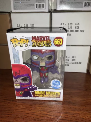 FUNKO POP SHOP EXCLUSIVE MARVEL ZOMBIES 663 ZOMBIE MAGNETO FIGURE LIMITED ED