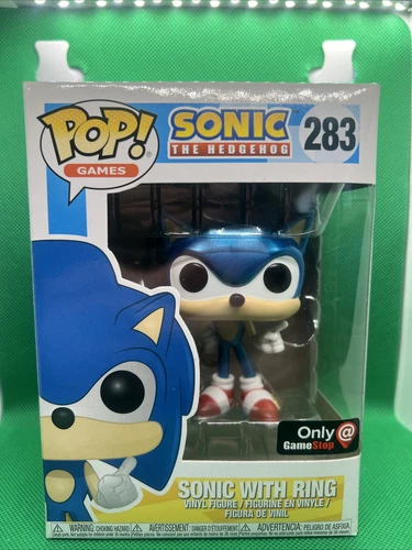 Funko Pop Sonic the Hedgehog With Ring Metallic GameStop Exclusive #283