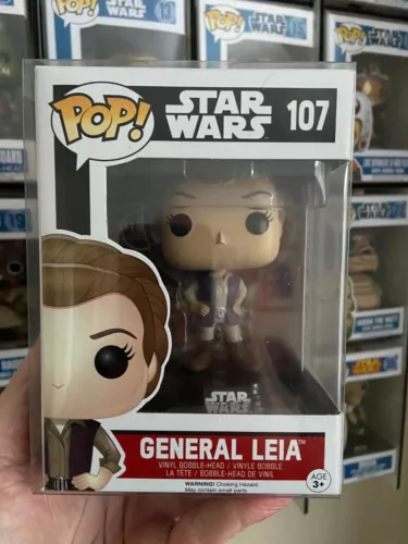 Funko Pop! Star Wars #107 General Leia The Force Awakens +Pop Protector VGC