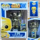 Funko Pop! Star Wars #13 C-3PO Limited Edition Chase w/ Protector -Free Shipping