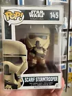 Funko Pop! Star Wars #145 Scarif Stormtrooper Rogue One VGC +Pop Protector