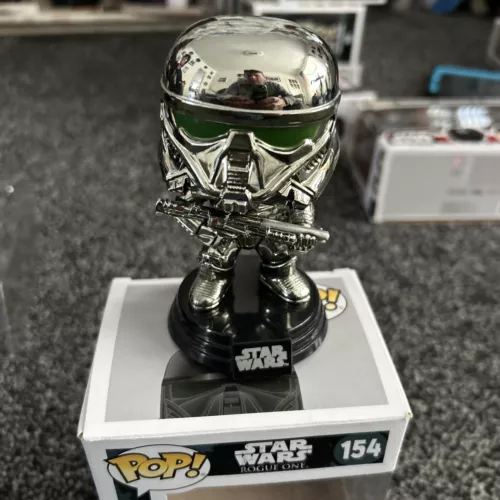 Funko Pop! - Star Wars 154 - Imperial Death Trooper (Chrome Metallic) Rogue One