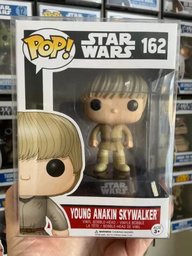 Funko Pop! Star Wars #162 Young Anakin Skywalker Vaulted VGC +Pop Protector
