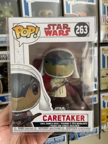 Funko Pop! Star Wars #263 Caretaker The Last Jedi inc. Pop Protector Bobble-Head