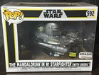 FUNKO POP! Star Wars Amazon Excl. #592-The Mandalorian In N1 Starfighter & Grout