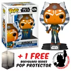 FUNKO POP STAR WARS CLONE WARS AHSOKA POSE #414 EXCLUSIVE + POP PROTECTOR