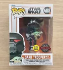 Funko Pop Star Wars Dark Trooper With Grogu GITD #488 + Free Protector