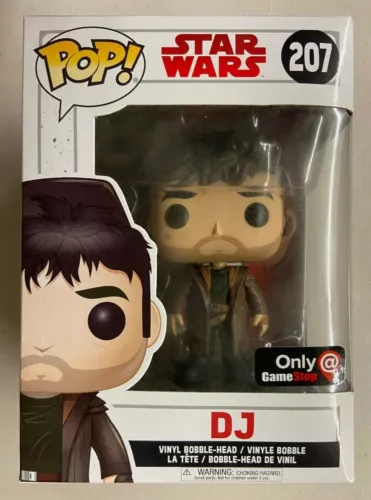 Funko Pop! Star Wars DJ Gamestop Exclusive Figure MIB 207 Last Jedi