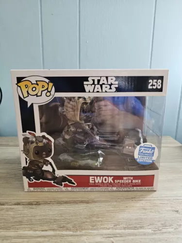 Funko Pop Star Wars Ewok With Speeder Bike #258 Shop Exclusive