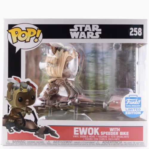 Funko Pop Star Wars - Ewok with Speeder Bike - Funko Limited Edition - #258