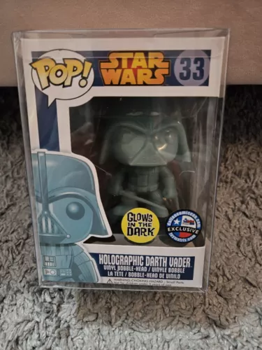 FUNKO POP Star Wars HOLOGRAPHIC DARTH VADER #33 Vinyl BOBBLE HEAD Figure- Z05