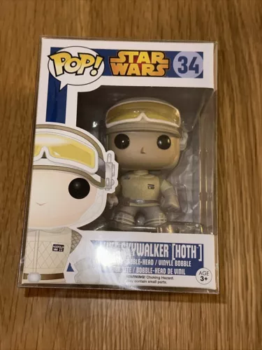 Funko Pop Star Wars Luke Skywalker (Hoth) #34 With Pop Protector BNIB