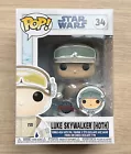 Funko Pop Star Wars Luke Skywalker Hoth With Pin #34 + Free Protector