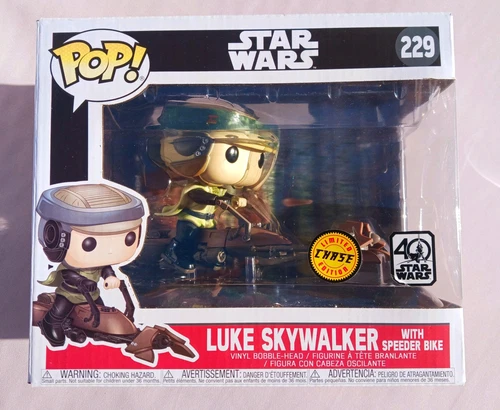 Funko Pop! Star Wars Luke Skywalker with Speeder Bike #229 Limited Chase Edition