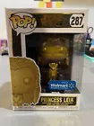 Funko Pop Star Wars Princess Leia #287 Gold Metallic Walmart Exclusive