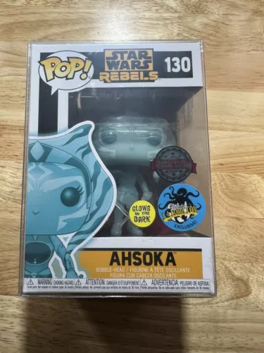 Funko Pop! Star Wars Rebels Holographic AHSOKA #130 Glows Dark LA Con Comickaze