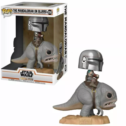 Funko POP Star Wars The Mandalorian 358 The Mandalorian on Blurrg