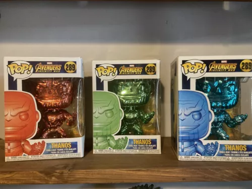 Funko Pop Thanos #289 Marvel Avengers Red, Blue, Green Chrome Vinyl Figures
