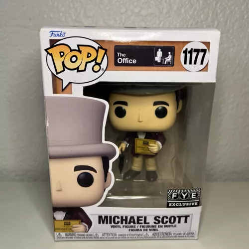 Funko Pop! The Office MICHAEL SCOTT #1177 Willy Wonka Golden Ticket FYE Excl.
