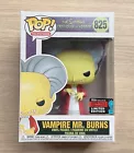 Funko Pop The Simpsons Vampire Mr Burns NYCC #825 + Free Protector