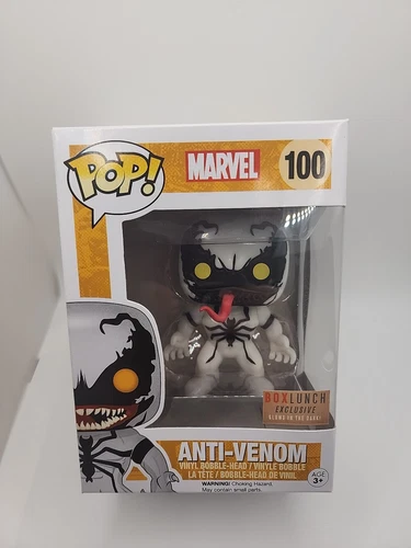 Funko Pop! Vinyl #100 Anti-Venom Box Lunch Exclusive Glow (GITD) Vaulted Marvel