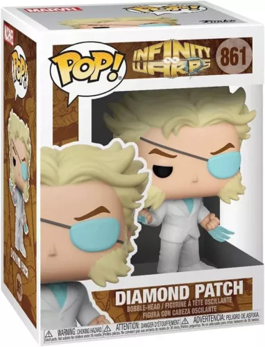 Funko POP! Vinyl #861 Marvel Infinity Warps Diamond Patch Bobblehead Figure NEW