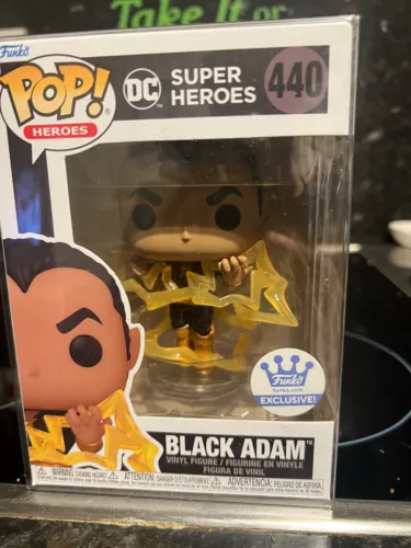 Funko Pop Vinyl DC Black Adam Funko Shop Exclusive OG No 440 + Pop Protector